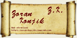 Zoran Konjik vizit kartica